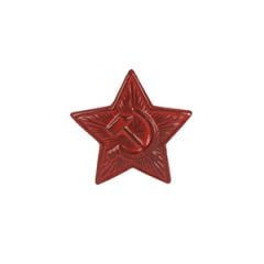 WW2 Russian M1942 Star Cockade Cap Badge - Red