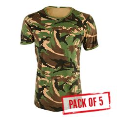 Original Dutch Army T-Shirt - Woodland Camo - PACK OF 5