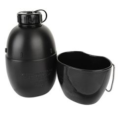 Nato Style Water Bottle and Mug - Black