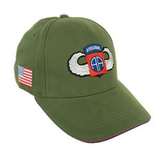 82nd Airborne Baseball Cap - Olive Green