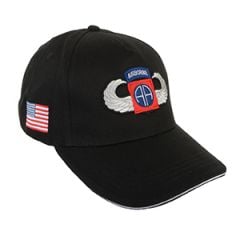 82nd Airborne Baseball Cap - Black