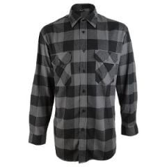 Lightweight Lumberjack Flannel Shirt - Grey & Black