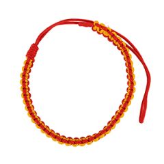 Scarlet & Yellow Macrame 3-Ply Lanyard - Military RAF Army Navy