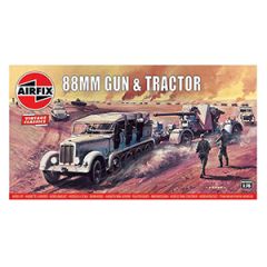 Airfix 88mm Gun & Tractor Model Kit - 1:76 Scale