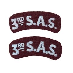 3rd SAS Shoulder Title