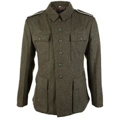 WW2 German M43 Field Grey Wool Tunic - Premium