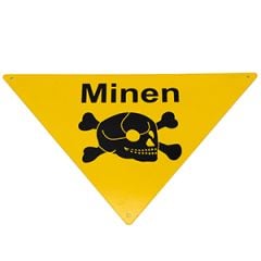 WW2 German Yellow Minen Field Sign