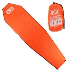 Self Inflating Roll Mat with Carry Bag - Orange