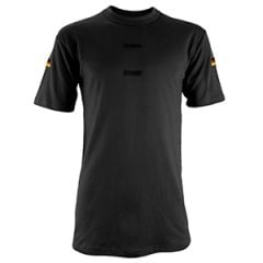 German Tropical T-Shirt with Flag Patches - Black