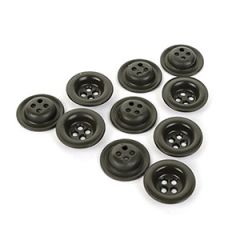 Original German 18mm Dish Buttons - Field Grey