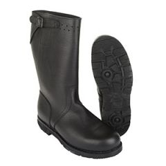 Original German Bundesmarine Short Leather Jackboots with Buckles