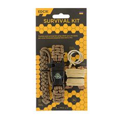 Paracord Survival Kit with Kevlar Saw - Coyote