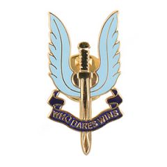 British SAS Enamel Badge - Gold
