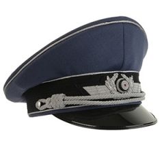 WW2 German Luftwaffe Officers Visor Cap by Erel without Insignia