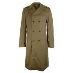 Original Italian Army Trench Coat - Olive Drab