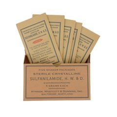 WW2 US Sulfanilamide Box & 5 Sachets