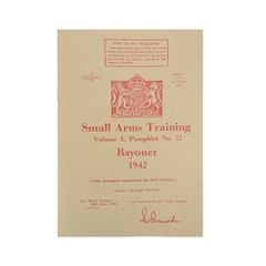 WW2 British Small Arms Gun Training Pamphlet - Bayonet 1942