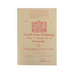 WW2 British Small Arms Gun Training Pamphlet - Grenade 1942