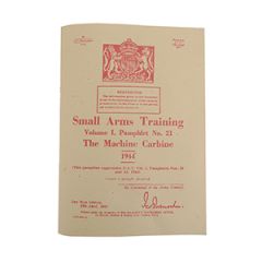 WW2 British Small Arms Gun Training Pamphlet - Carbine 1944