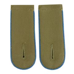 DAK Afrika Korps Cornflower Blue Piped EM Shoulder Boards - Medical