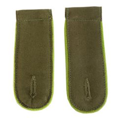 DAK Afrika Korps Meadow Green Piped EM Shoulder Boards - Grenadier