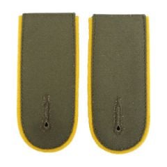 DAK Afrika Korps Lemon Yellow Piped EM Shoulder Boards - Signals