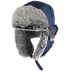 Taslan Ushanka Trapper Hat - Navy Blue