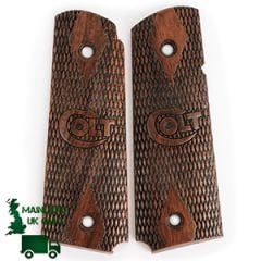 US Engraved Wooden Colt Grips - Colt