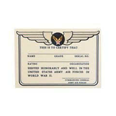 WW2 US USAAF Pass Card