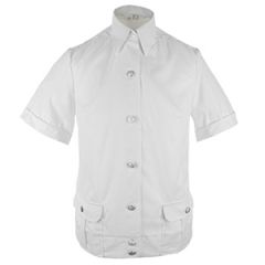 Original East German Female Short Sleeve Police Shirt - White