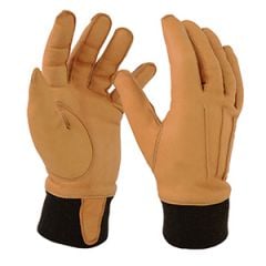 US A10 Unstamped Leather Pilot Gloves - Light Brown