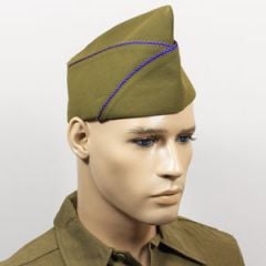 WW2 US PX Type Garrison Cap - Blue and Orange Piped Thumbnail