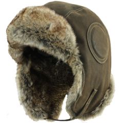 Aviator Leather and Fur Ushanka Thumbnail