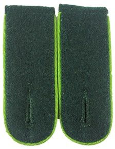 Jager EM Shoulder Boards Bottle Green (Light Green piped)