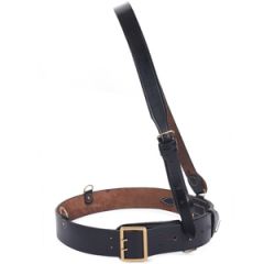 British Sam Browne Leather Belt - Black Thumbnail