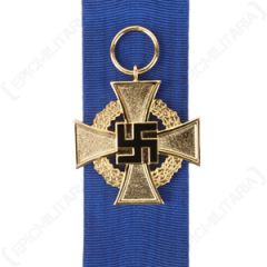 WW2 German Faithful Service Decoration in Gold without Pin