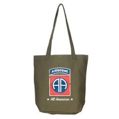 82nd Airborne Division Canvas Tote Bag - Olive Drab