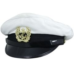 German Bundesmarine Visor Cap - White thumb