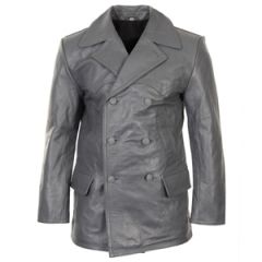 German Grey Leather U-Boat Jacket 