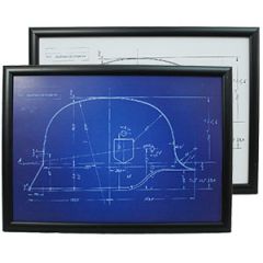 German Helmet Framed Patent Print Thumbnail