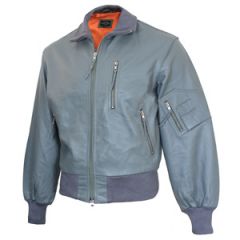 German Pilots Grey Leather Flight Jacket Thumbnail