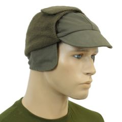 German Olive Green Winter Cap thumb