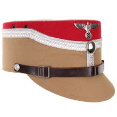 German SA Kepi - Red - Silver Piping