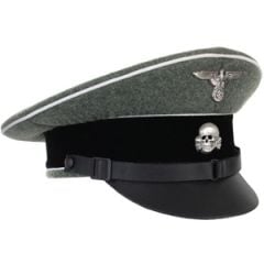 WW2 German Waffen SS EM/NCO Visor Cap - Thumb