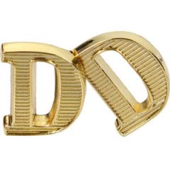 WW2 German D "Deutschland" Metal Shoulder Cypher Pair - Gold