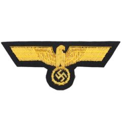 WW2 German Kriegsmarine Officers Tunic Chest Eagle - Black Backing