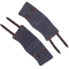 Luftwaffe Blue & Brown Leather Gaiters Thumbnail