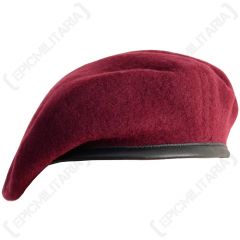 British Wool Beret - Maroon Para