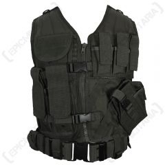 Black USMC Tactical Vest front