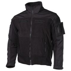 MFH Combat Style Fleece Jacket - Black